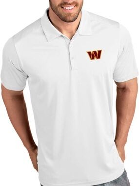 Antigua Washington Commanders Performance Polo Shirt Size XL White NFL Official